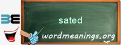 WordMeaning blackboard for sated